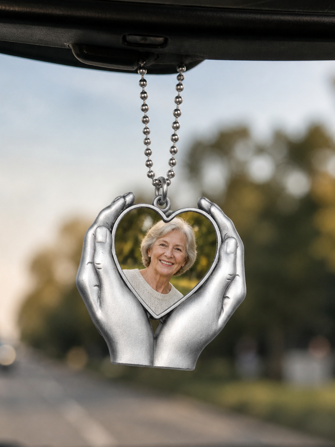 Personalized Memorial Angel Wings Car Charm