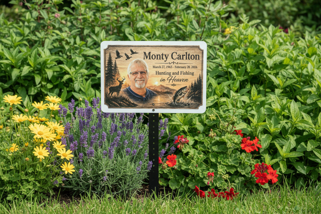 "Custom Memorial Garden Stake"