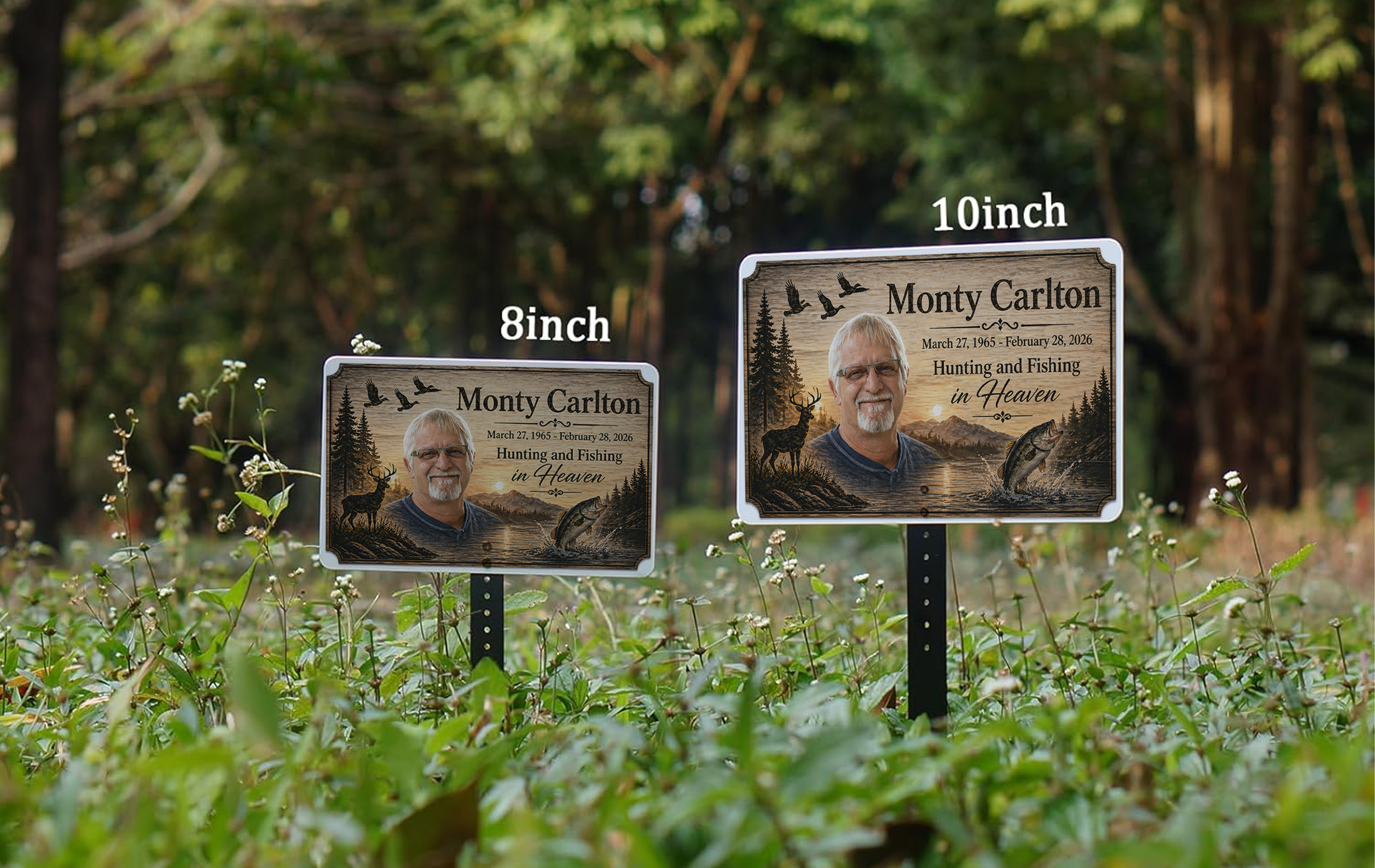 "Custom Memorial Garden Stake"