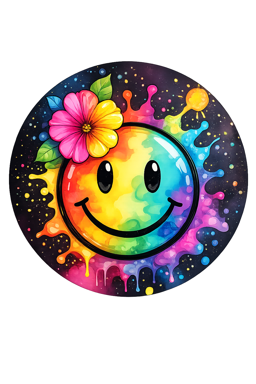 Rainbow Smiley Custom T-Shirt