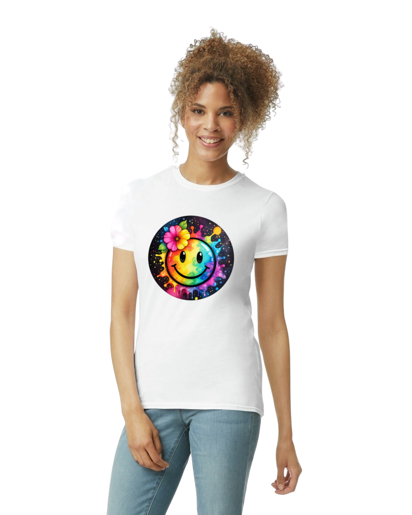 Rainbow Smiley Custom T-Shirt