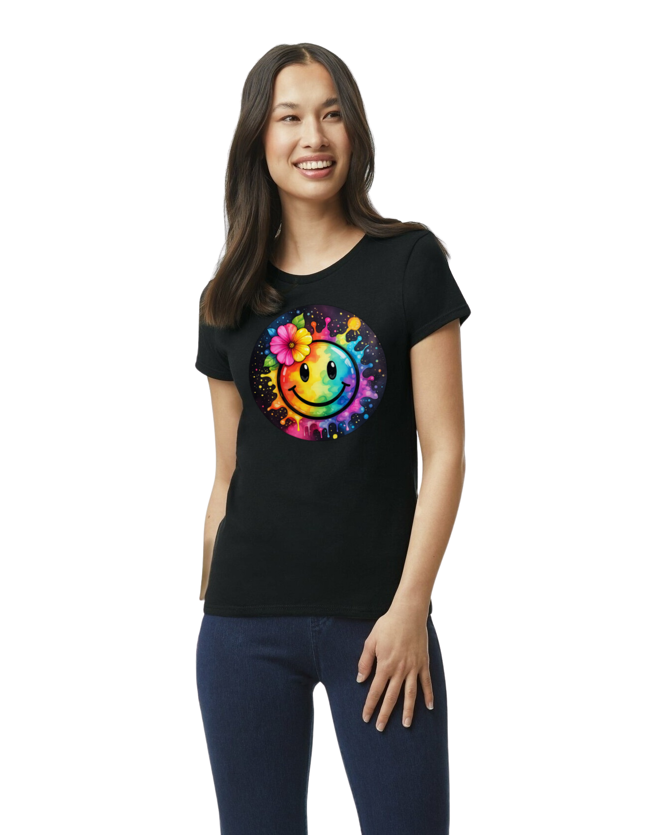 Rainbow Smiley Custom T-Shirt