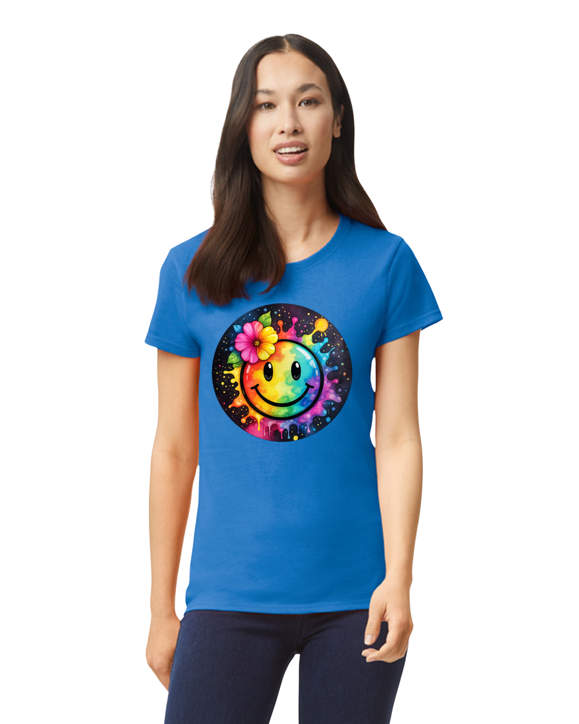 Rainbow Smiley Custom T-Shirt